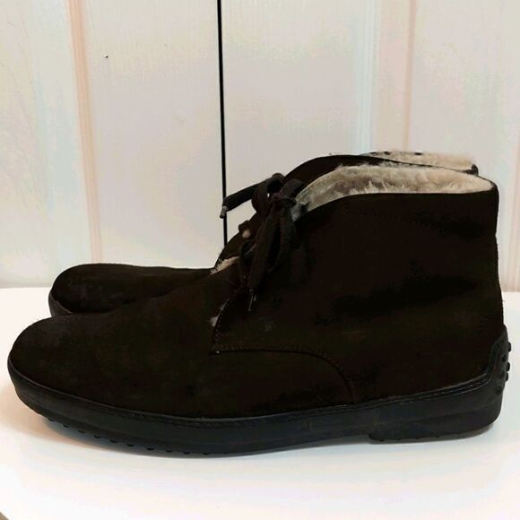 Tod\'s Shearling Lined Nubuck Chukka Boots 9.5 main image 13